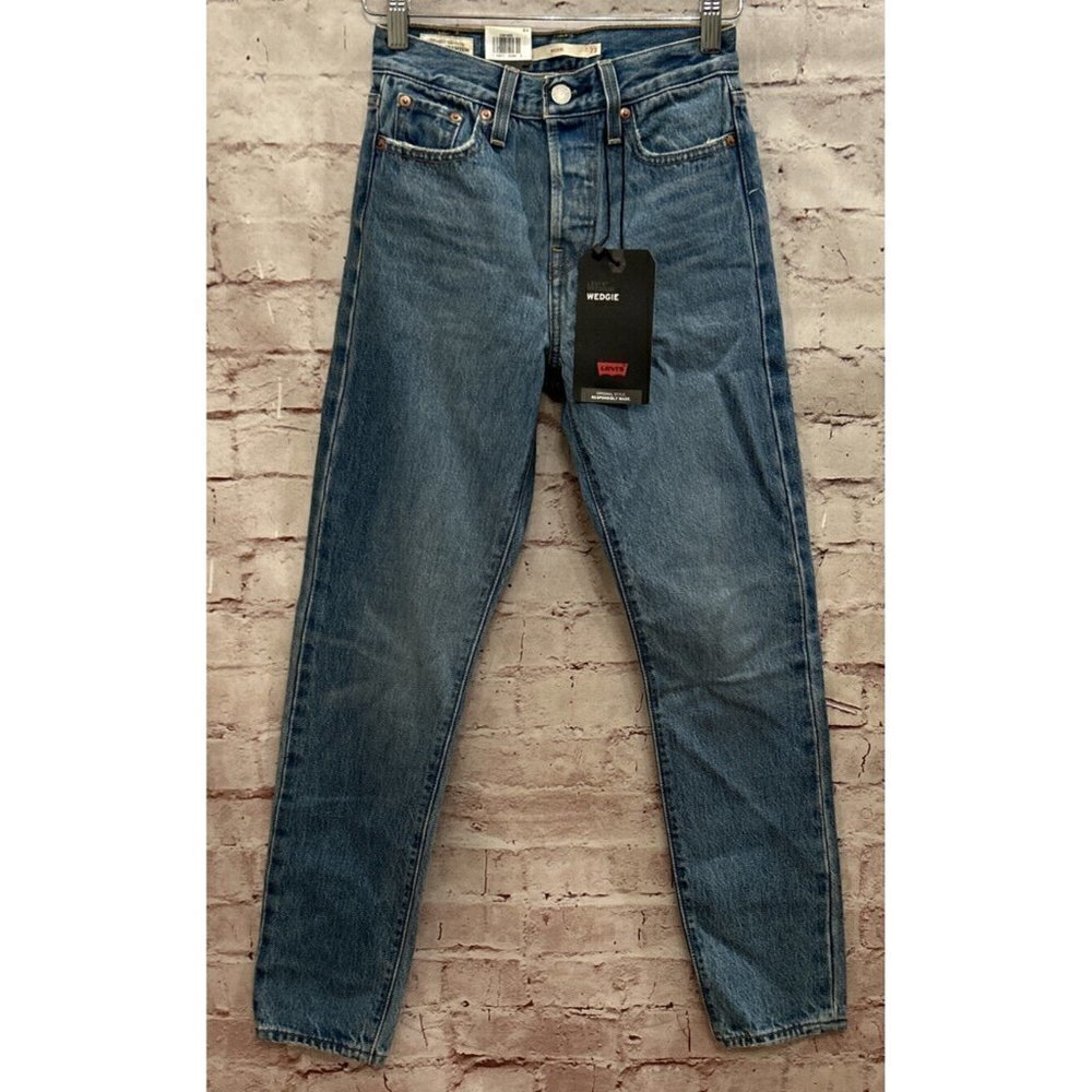 Levi's Jeans Womens 23 Premium Denim WEDGIE Button Fly Big E Tapered 24 x 27.5